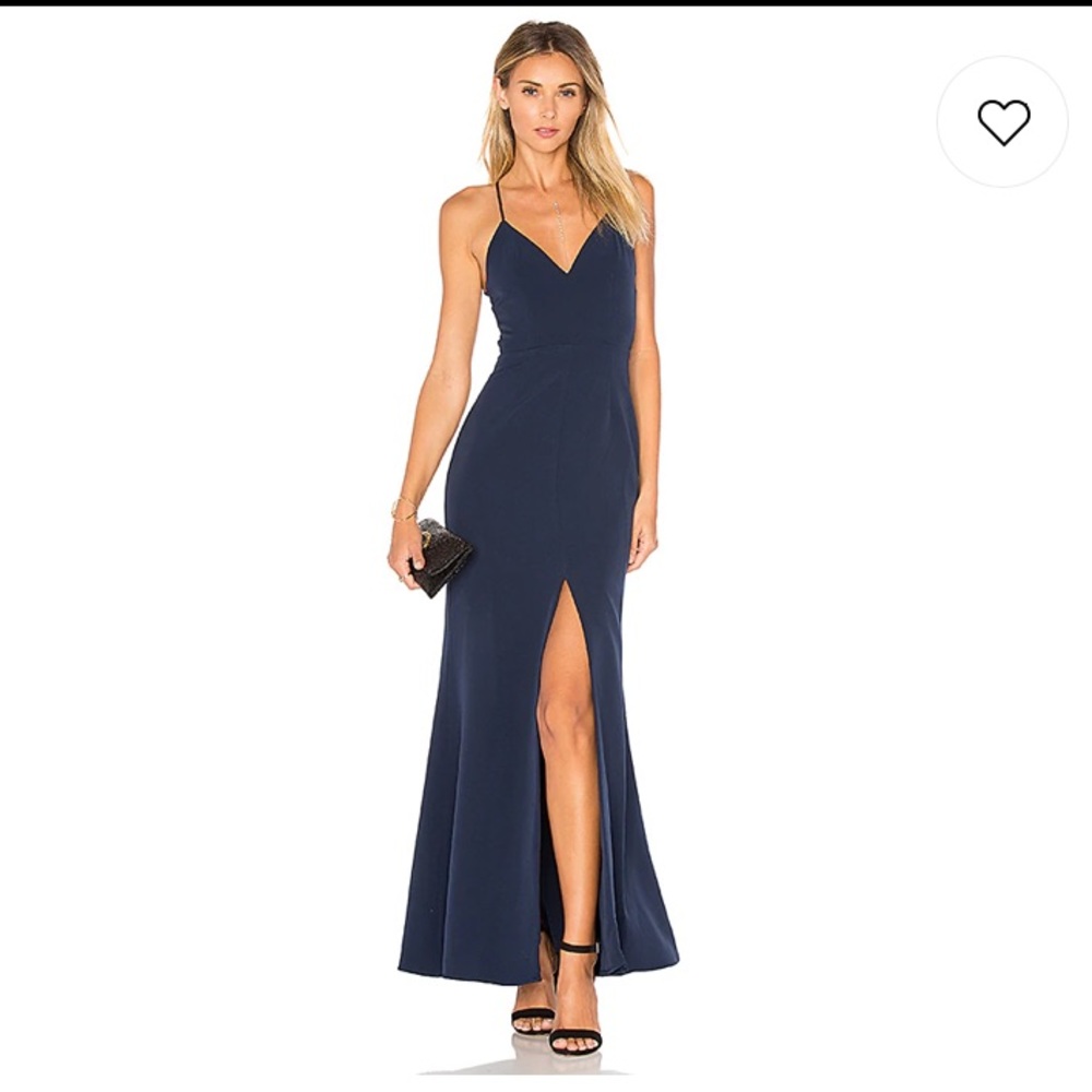 Lovers + Friends | Helena Gown in Navy - Picture 2 of 4